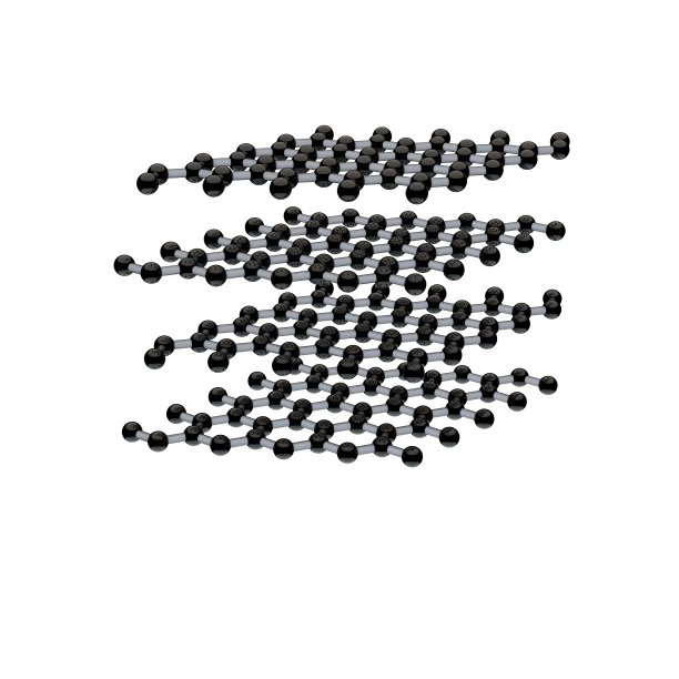 石墨的分子模型。孤立在白色背景上。3 d渲染插图。图片下载