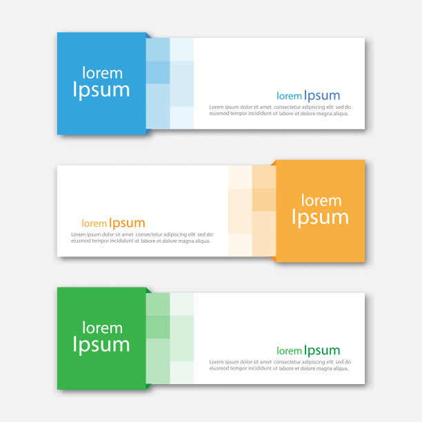 一组抽象设计横幅模板。图片下载