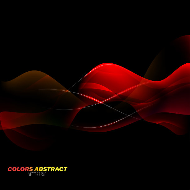 红色抽象在黑色上图片下载