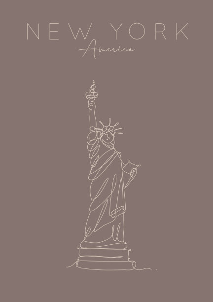 纽约自由女神像的海报图片下载