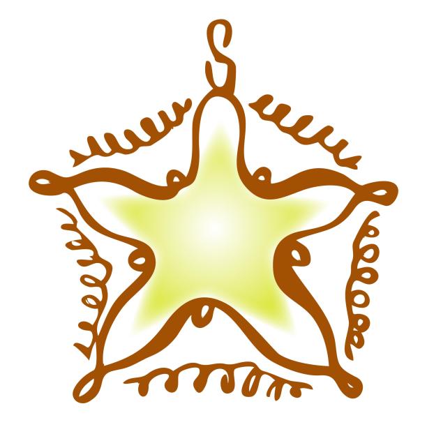 矢量孤立手绘圣诞玩具星在白色背景图片下载