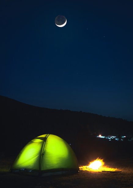 露营晚上图片下载