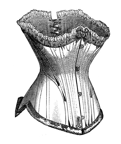 复古束身衣维多利亚插图图片下载