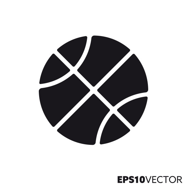 篮球矢量字形图标图片下载