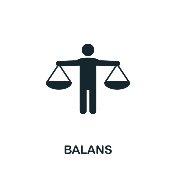 巴兰图标符号。来自正念图标收集的创意标志。填充平面Balans图标的电脑和手机图片下载