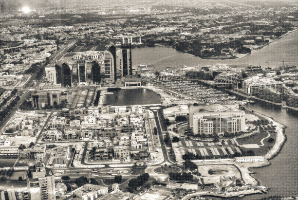 阿联酋阿布扎比的空中天际线图片下载