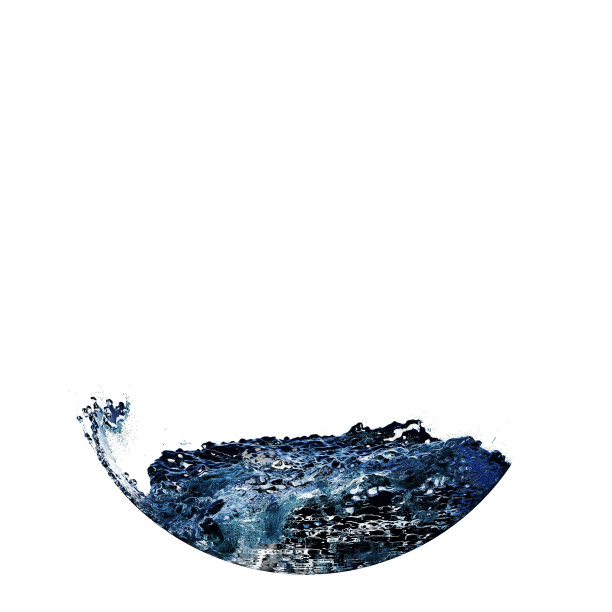 小底部新月形的一个大液体球图片下载