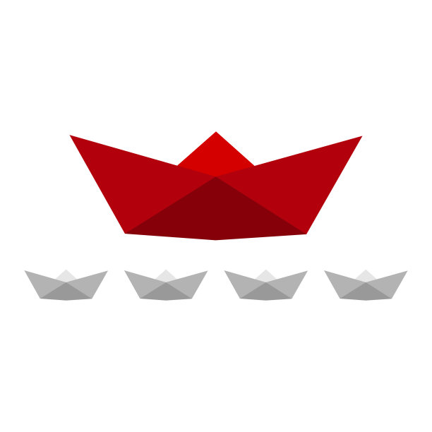 折纸船平面图标设计图片下载