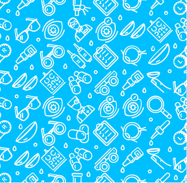 光学标志无缝模式背景上的蓝色。向量图片下载