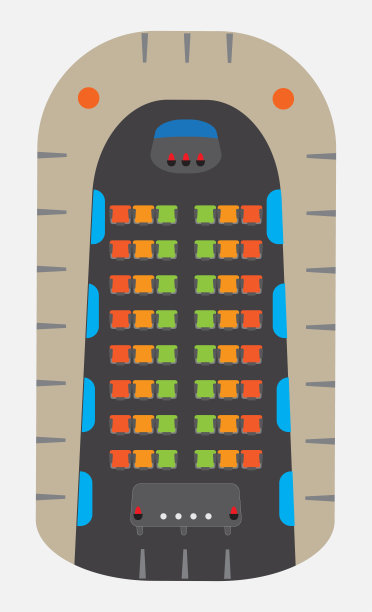气垫船海上运输座位图图片下载
