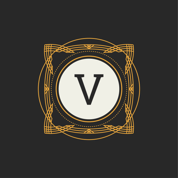 印花字母组合。经典的装饰。经典的婚礼请柬设计元素图片下载