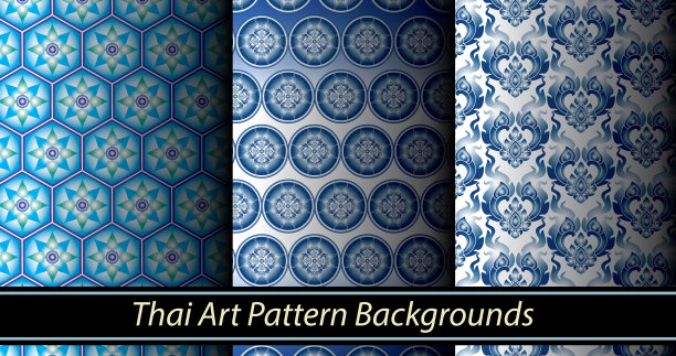 美丽的泰国艺术图案背景图片下载