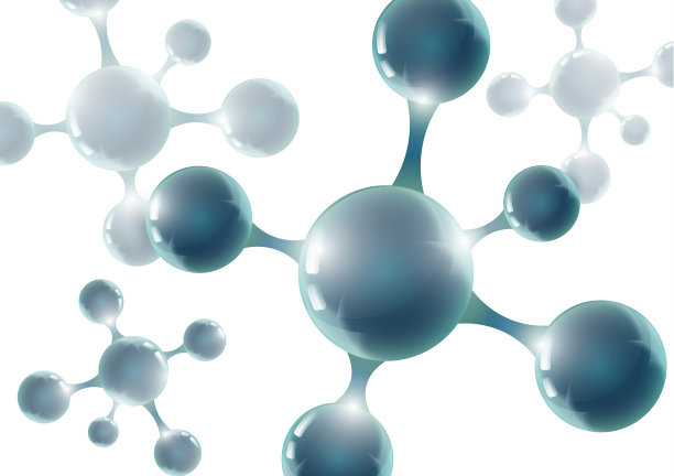 化学矢量纳米技术背景与3d大分子。矢量插图科学，化学，物理，教育和其他项目。图片下载