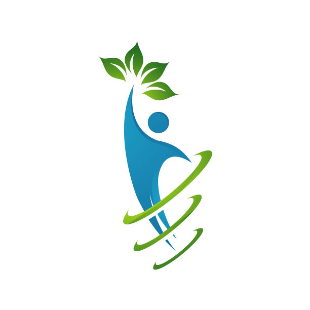 健康抽象人标志图片下载