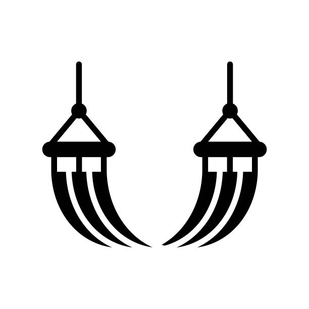 吊床矢量，暑假相关的固体图标图片下载