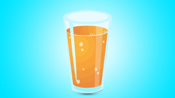 蓝色背景的橙汁图片下载