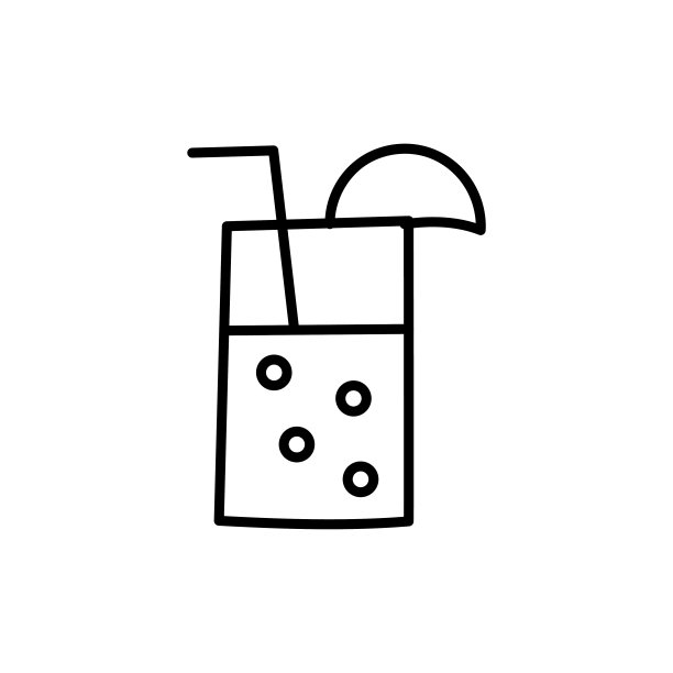 简单的柠檬水系列图标。图片下载