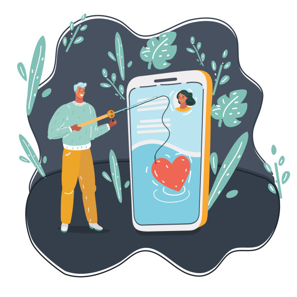 手机在线约会服务应用。图片下载