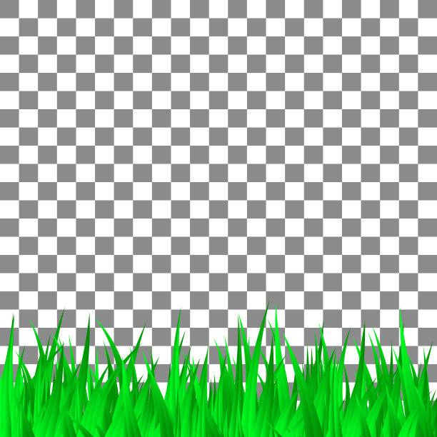 绿草透明的背景模板。矢量设计。图片下载