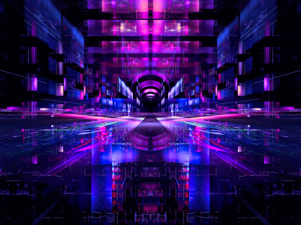 虚拟现实背景-抽象的数字生成图像图片下载