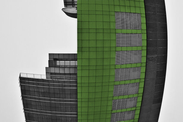 有鱼眼的高层建筑图片下载