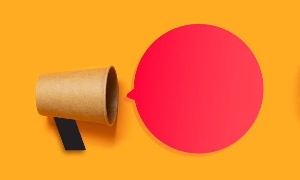 带有插口和空白文字的广告概念图片下载