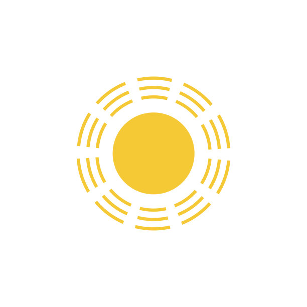 太阳图标 - 矢量图。夏季概念简单元素插图。太阳图标 - 矢量图。夏季概念矢量插图。图片下载