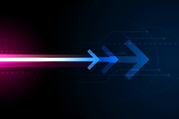 数字通信箭头，抽象网络技术背景，互联网信号在线概念，拷贝空间构成。图片下载