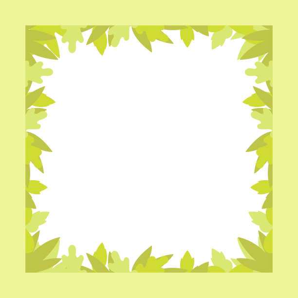 带叶植物的细枝矢量框架。卡片设计模板，请柬，贺卡等。图片下载