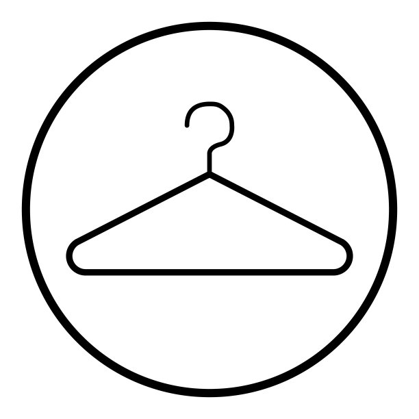 衣架现代图标矢量孤立的白色背景。商店的象征图片下载