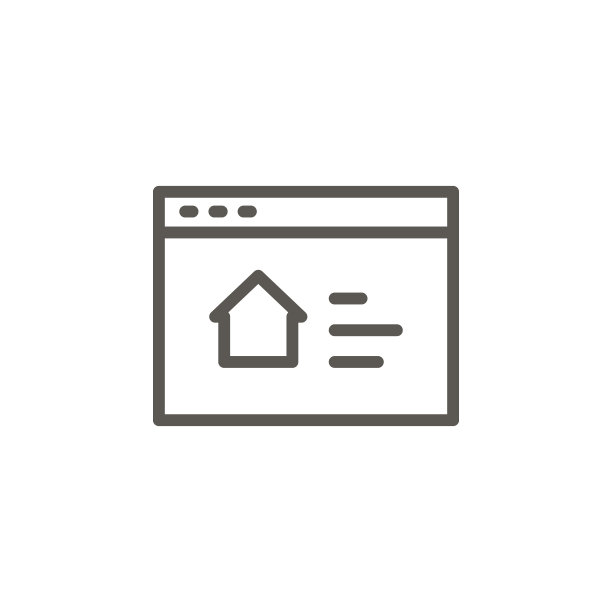 浏览器，房子，在线，搜索矢量图标。简单的元素插图从UI概念。浏览器，房子，在线，搜索矢量图标。房地产概念矢量插图。图片下载