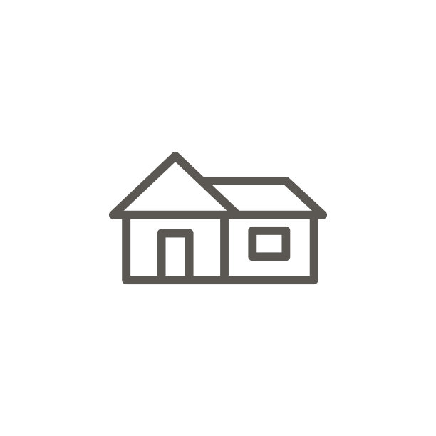 房屋矢量图标。UI概念中的简单元素图示。房屋矢量图标。房地产概念矢量图示。图片下载