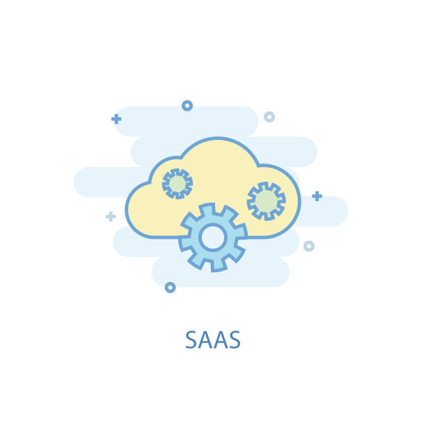 SaaS线条概念，扁平风格，UI/UX图片下载