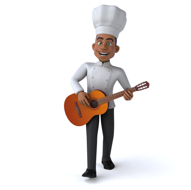 有趣的厨师- 3D插图图片下载