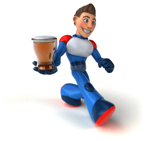 超级现代超级英雄- 3D插图图片下载