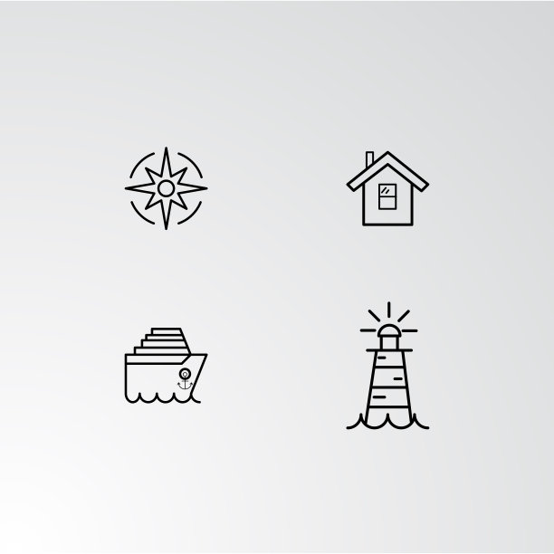 4款完美的导航图标图片下载