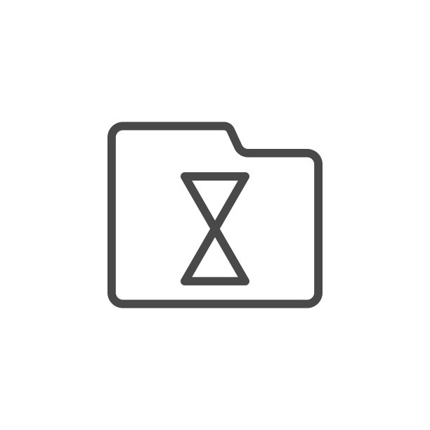 延迟，文件夹，进度矢量图标。多媒体极简轮廓矢量图标。图片下载