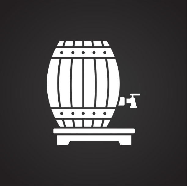 桶图标的背景图形和网页设计。简单的说明。网站按钮或手机应用的互联网概念符号。图片下载