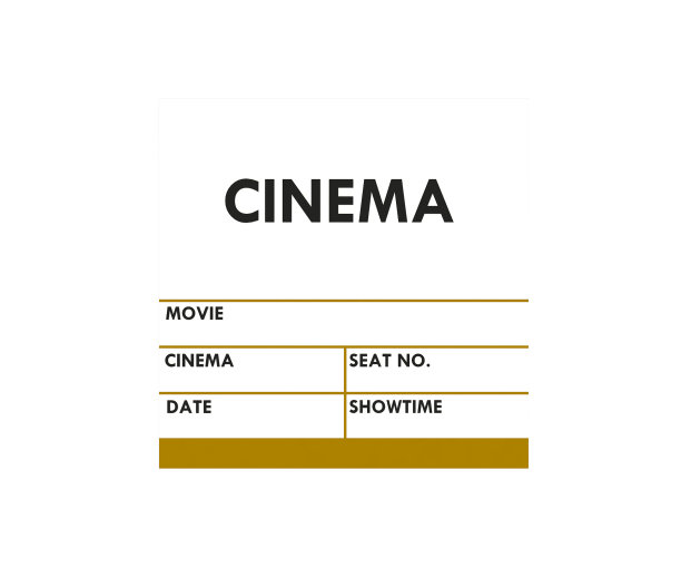 电影票在白色背景与剪辑路径。图片下载