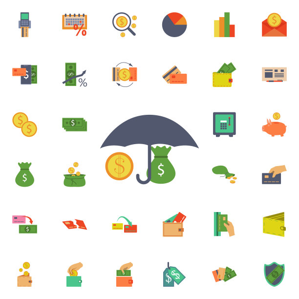 手持一个硬币图标。通用银行为网站设计和开发，应用程序开发图片下载