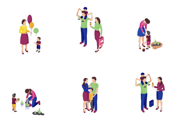 家庭时间插图图片下载