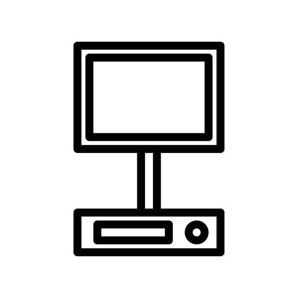 监控桌面电脑设计的标志或图标说明图片下载