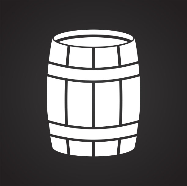 桶图标的背景图形和网页设计。简单的说明。网站按钮或手机应用的互联网概念符号。图片下载