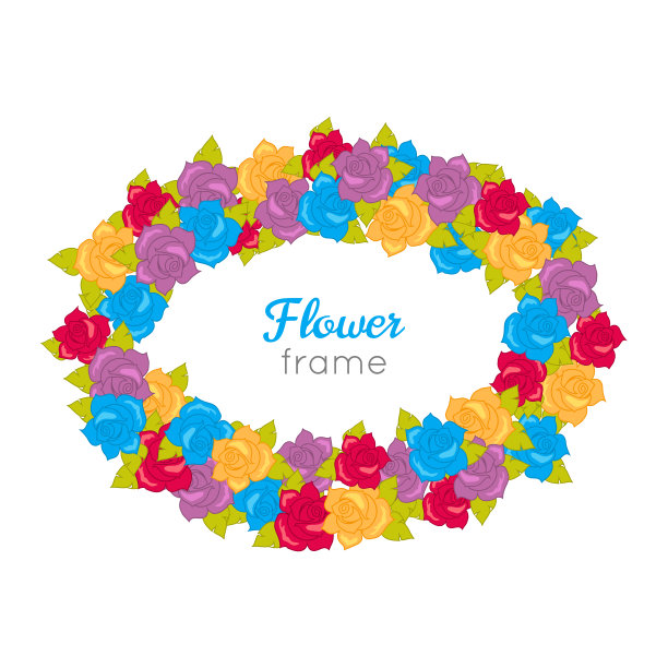 花框架。各种花圈图片下载