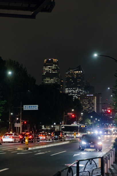 日本东洋——2019年4月24日:街头夜景，长曝光照片图片下载