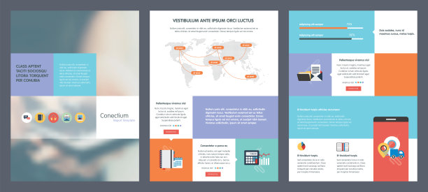 小册子创意设计。报告模板和演示文稿。图片下载