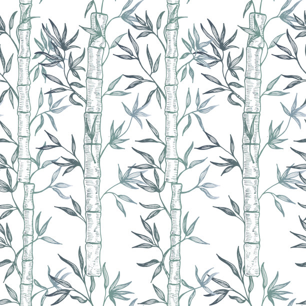 用竹无缝图案。素材图片