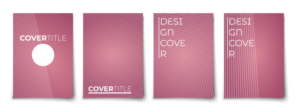 最小的封面设计。矢量模型模板图片下载