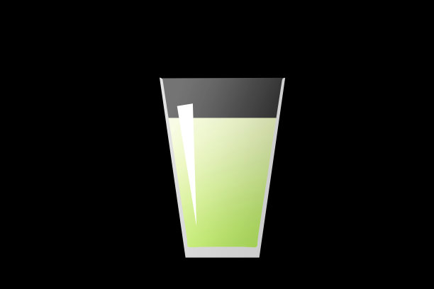 玻璃杯中绿茶的插图图片下载