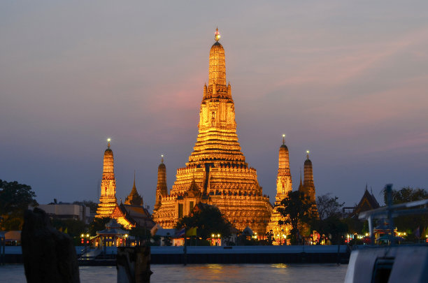 Wat Arun Temple，泰国曼谷的庙宇地标。图片下载